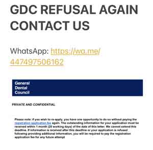 GDC REFUSAL AGAIN CONTACT US